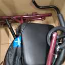 Medline Steel Rollator Walker with Seat, Burgundy, 350 lb. Weight Capacity, 6 Wheels, Foldable, Adjustable Handles, Rolling Walker for Seniors, Walker for Mobility Impaired