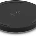 Belkin Quick Charge Wireless Charging Pad - 10W Qi-Certified Charger Pad for Apple iPhone, Samsung Galaxy, Pixel, Airpods Pro & More, Charge While Listening to Music, Streaming Videos - Black (No PSU)