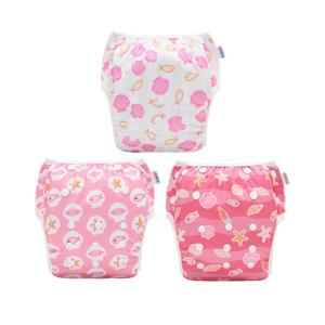 ALVABABY Large Cloth Swim Diaper 3pcs Baby Toddler Infant Snap Reusable Adjustable Swimming Diaper Baby Boy and Girl 3ZSWY75
