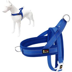 Plutus Pet No Pull Dog Harness with Breathable Mesh Padded, Adjustable Reflective Escape Proof Dog Harness, Quick Fit Dog Vest Harness for Small Medium Large Dogs(M, Navy Blue) (M: chest 19.7"-25.2")