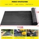 Driveway Fabric, 13x115 ft Commercial Weed Barrier, Heavy Duty 5oz French Drain Fabric for Erosion Control, Landscape Projects