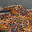 XIBLC Boho Throw Blanket for Bed, 100% Cotton Soft Rustic Quilt Fall Blanket, 50"x60" Floral Printed Farmhouse Decor Bed Blankets, All Season Rustic Reversible Bohemian Throw Quilt