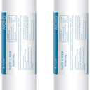 Inline Water Filter for Ice Maker, Refrigerator, Under-Sink Reverse Osmosis Water System, Post Activated Carbon Water Filter Replacement Cartridge with 1/4-Inch Quick-Connect (Pack of 2)
