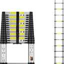 Telescoping Extension Ladder 15.5FT, Aluminum Telescopic Ladders with Carry Bag for Outdoor Indoor Use