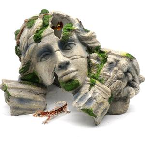 relaqcc Reptile Cave Hideout Tank Accessories Decorations, Aquarium Hideaway Cave Fish Tank Decorations for Amphibians, Betta Fish, Shrimp, Lizards, Leopard Gecko