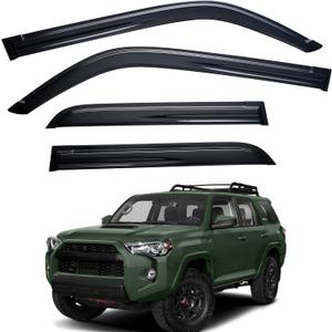 Window Visor Fit for Toyota 4runner 2010 2011 2012 2013-2021 2022 2023,4PCS Rain Guard Sun Shield Shade Tape-on Side Rain Window Deflectors
