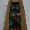 DearHouse Christmas Candle Holder Centerpiece, Pine Cones and Red Berry Table Centerpiece with 3 Candle Holders Table Accent Centerpiece for Festival Home Decoration 20" x 10" x 6"(L x W x H)