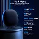 YKLG Voice Activated Recorder,128gb Mini Voice Recorder with Noise Reduction, Portable Digital Voice Recorder for Students/Creatives/Meetings/Travel/Business/Learning/Education/Interviews/Diary (black)