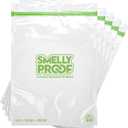 Smelly Proof Reusable Freezer Bags for Food Storage MADE IN USA, Easy Clean, Dishwasher-Safe, BPA FREE, NO PEVA, XXL 3-mil Thick Bags, Extra Large+ Clear FLAT 12" x 16", 2-GALLON, 5-Pack
