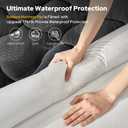 BEDLORE Waterproof Queen Mattress Pad, Quilted Fitted Mattress Topper with Deep Pocket 6"-18", Breathable & Noiseless Mattress Protector Bed Cover Padded, Machine Washable