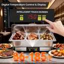 Dyna-Living Electric Chafing Dishes for Buffet, 9.5QT 1/3 Size Pan Chafing Dish Buffet Set 600W Electric Buffet Servers and Warmers with Temp Control Display Food Warmers for Parties Catering Buffet