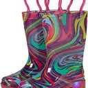 Western Chief Kids Lighted Rain Boots for Kids (Toddler/Little Kid) - Textured Rubber Mud-Guard, Size 7