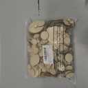 Blulu 450 Pcs Unfinished Wood Slices Round Wooden Disc Circles Wooden Circles for Crafts Cutouts Ornaments for DIY Craft and Decoration, 5 Sizes