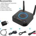 1Mii B06TX Bluetooth 5.3 Transmitter for TV to Wireless Headphone/Speaker, Bluetooth Adapter for TV w/Volume Control, AUX/RCA/Optical/Coaxial Audio Inputs, Plug n Play, aptX Low Latency & HD