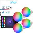 Lights by Night Color Changing Mini LED Night Light, Plug-in, Dusk to Dawn Sensor, Compact, 3 Modes, Ambient Lighting, for Kids or Adults, Bedroom, Bathroom, Nursery, Hallway, 4 Pack, 72961