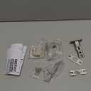 Pocket Door Lock with Edge Pull,Privacy Door Hardware Suitable for Bathroom Bedroom etc Recessed 2 Sided, 2 3/8" Backset, Invisible Hardware for 1 3/8 to 2 3/16 Thickness Door (Sliver+Edge Pull)