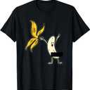 Banana Shirt Banana Striptease Censored Naked Fruit Adult T-Shirt, Size Large