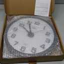 WallarGe Night Light Wall Clock for Bedroom - Silent Lighted up Wall Clock Glow in The Dark, Battery Operated for Living Room/Kitchen, Easy to Read Large Digital Display, 12 Inch (Black)