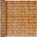 Natural Reed Fencing,Privacy Fence Bamboo-Like Reed Screen Curtain Natural Fencing for Garden,Balcony,Outdoor,Backyard Patio Decors Fence Rolls-Brown,4FT X 16.4FT