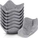 Patelai 8 Pieces Bowl Cozy Holders for Hot Food Set  Microwave Safe Bowl Holders Multipurpose Heat Proof Plate Holder for Keeping Hands Cool for Hot Soup Meals(Grey)