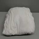 MAXIJIN Stretch Velvet Wingback Chair Slipcover 1-Piece Soft Stylish Plush Slipcovers for Wingback Chairs Thick Rich Velvet Wing Chair Cover with Elastic Bottom (Wing Chair, White)