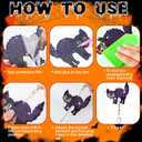 Tradder 6 Pcs Halloween Crafts for Adults Halloween Rhinestone Painting Ghost Wind Chimes Diamond Art Chimes 5d Resin Diamond Bell DIY Rhinestone Ornament for Indoor Outdoor Garden Decor