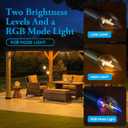 Rechargeable LED Gazebo Lights Waterproof Outdoor Hanging Lights with 3 Modes, Battery Operated Candle Shape Chandelier for Pergola, Patio and Garden Light 1 Pack (Teardrop-Chain 2700K Soft White)