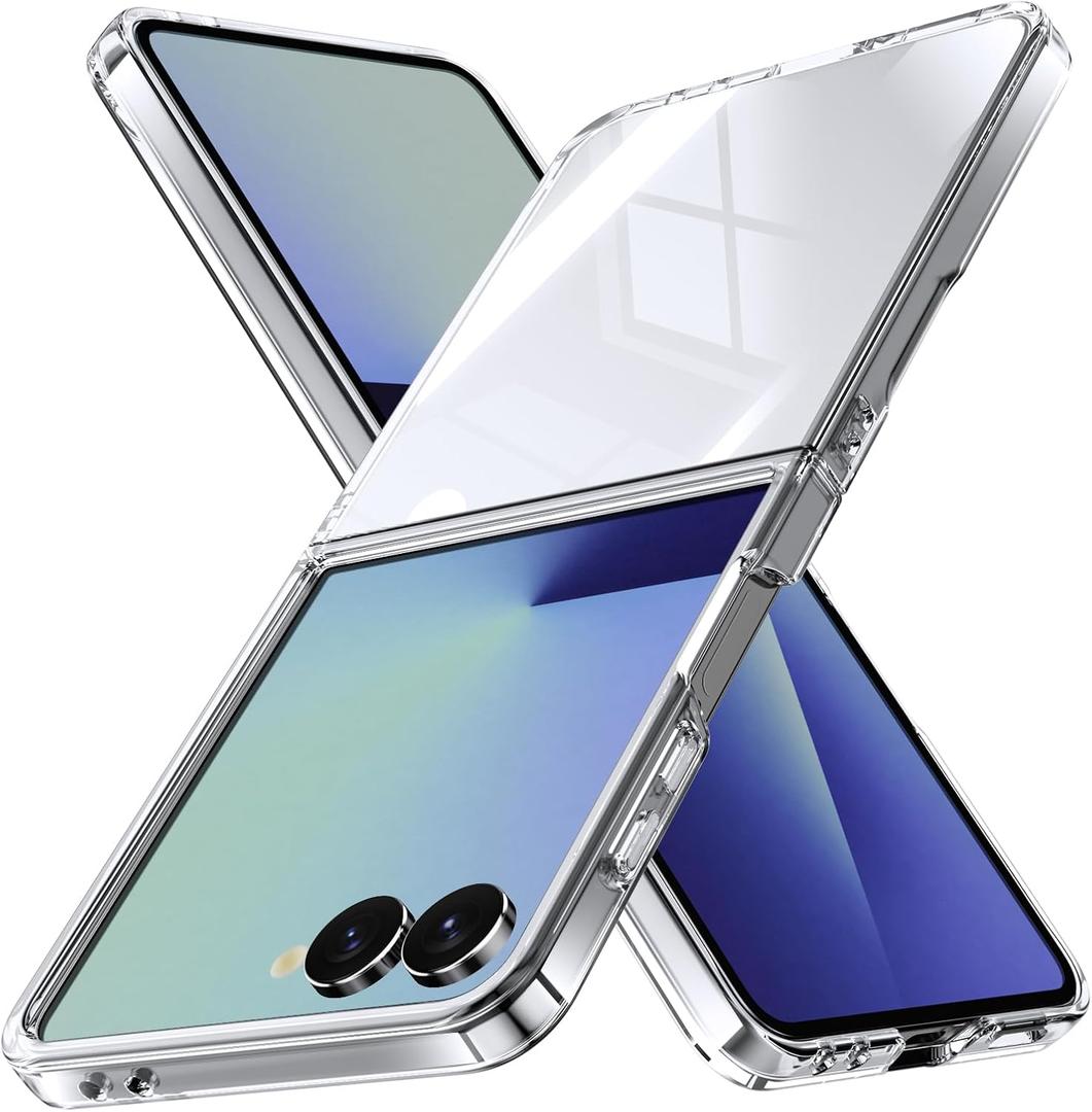 for Samsung Galaxy Z Flip 7 Case,Slim & Military-Grade Protection Phone Case,Hard PC Shockproof Protective Phone (Clear) 20-zflip7-01