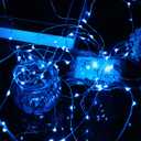 2 x Mikasol Fairy Lights Battery Operated, 1 Pack Mini 3*AAA Battery Powered Copper Wire Led Starry String Lights Firefly Lights for Bedroom, Christmas, Parties, Decoration (5m/16ft Blue)