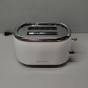 Mueller Retro Toaster 2 Slice with 7 Browning Levels and 3 Functions: Reheat, Defrost & Cancel, Stainless Steel Features, Removable Crumb Tray, Under Base Cord Storage, White
