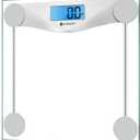 Etekcity Digital Body Weight Bathroom Scale, Large Blue LCD Backlight Display, High Precision Measurements,6mm Tempered Glass, 400 Pounds (11.9 x 11.9 inches, Silver)