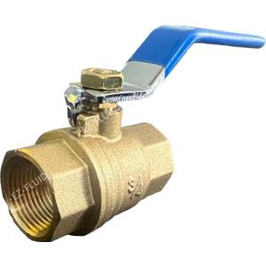 EZ-Fluid 3/4" NPT Female Threaded IPS Ball Valve Full Port Water Stop Shut Off,Heavy Duty LF Brass,Quarter Turn,Blue Handle (1-Pack)