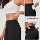 Ewedoos Wide Leg Pants Woman Stretchy Work Dress Pants Women Pull on Business Casual Slacks Trousers Fall Outfits 26"/28" (Black)