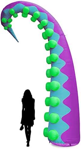 TrendBox Inflatable 14.7 Feet Giant Octopus Tentacle with Air Blower for Halloween Party Decoration, Advertising - Mold B(Purple)