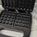 Hamilton Beach Non-Stick Belgian Waffle Maker with Indicator Lights, Makes 4 4" x 5" Mini Waffles & Electric Panini Press Grill with Locking Lid, Opens 180 Degrees