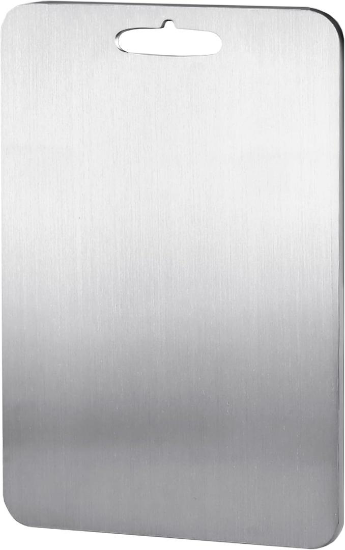 Stainless Steel Cutting Board for Kitchen, Heavy Duty Chopping Board(Large,14.2"L x 9.8" W)