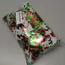 50FT Red Green White Christmas Tinsel Garland with Snowflake Ornaments Metallic Shiny Xmas Garland for Christmas Tree Decoration Holiday Hanging Garlands Indoor Outdoor Home Office Party Holiday Decor