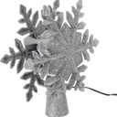 Luxshiny Snowflake Projector Led Tree Topper Light for Christmas Rotating Decorative Lamp for Holiday Parties and Family Gatherings Easy to Install