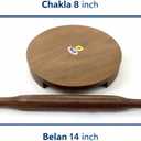 Wooden Rolling Pin Rolling Board Roti Maker Wooden Chakla Belan Handmade Kitchen Item Rolling Pin Board Roti Maker Phulka Maker Rolling Round Chapati Maker For Home And Kitchen