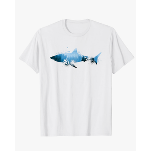 Men Women Boy Girl | Sharks Apparel Gifts Vintage Shark Silhouette | Hammerhead Shark Tiger Shark T-Shirt White Medium