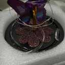 Mothers Day Mom Gifts for Mom Women Birthday Gift Galaxy Glass Rose in Glass Dome Forever Eternal Crystal Flowers with Butterfly Mother's Day Flower Gifts for Women Wife Grandma Daughter Sister Purple