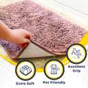 Muddy Mat | Super Absorbent Door Mat Indoor, Microfiber Quick Dry Chenille Entryway Rug, Non-Slip Front Door Mat, Indoor Mats for Entryway, Machine Washable Pet Rug, Pink 24"x60"