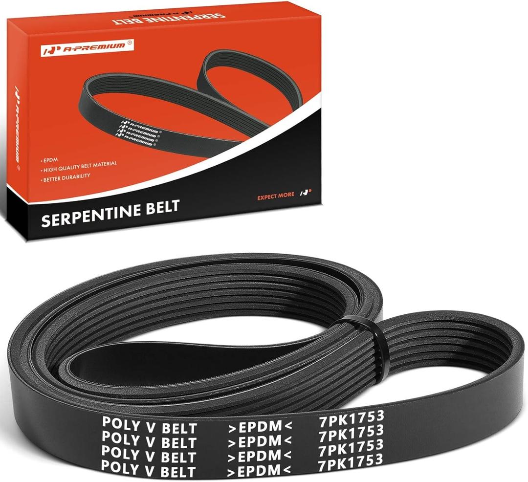 A-Premium Engine Serpentine Drive Belt Compatible with Honda & Acura Cars - CR-V CRV 2007-2009, TSX 2004-2008 - 2.4L, Replace 38920RBBE03, 38920RBBE02