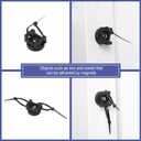 Yookeer 15 Pcs Magnetic Zip Tie Mount Base Black Magnetic Cable Clips Wire Holder Multipurpose Cable Ties Management Base Electrical Supplies for Wire (22 mm)