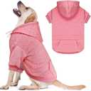 Dog Sweaters for Large Dogs,Dog Hoodie Fleece Pet Sweater Soft Clothes Sweatshirt with Pocket Pet Hoodie for Large Dogs(Pink&L)