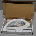 SANKINS Sliding Patio Door Handle Pull Set with Key Cylinder, Replacement Sliding Door Handle with Mortise Lock for Sliding Glass Door Handle, Fits Hole Pitch Doors with 3-15/16 Inch Hole Pitch, White