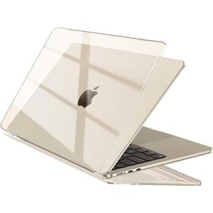 EooCoo Case Compatible with MacBook Air 13 inch M5 2026-2022 M4 M3 M2 A3449 A3240 A3113 A2681, Crystal Hard Shell Scratch Resistant Protective Cover Compatible for MacBook Air 13.6 inch, Starlight