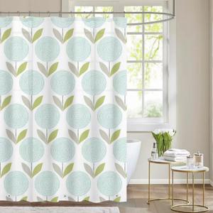 Plastic Shower Liner - Premium EVA 6G Shower Curtain Liner with Rustproof Grommets and 3 Weighted Magnets, Waterproof Shower Curtains for Bathroom (Gerbera, 72" x 72")