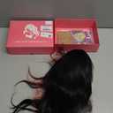 WECAN Black Red Gray Wig 28 Inches Long Black Red Wavy Wigs For Women Synthetic Hair Replacement Wigs Halloween Cosplay Daily Party Heat-Resistant Fiber Wig black/red/gray