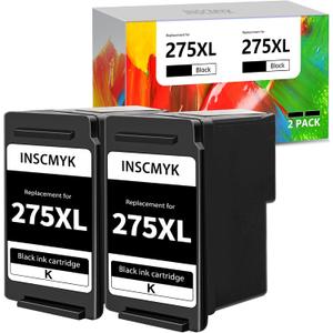 275XL Black Ink Cartridge Remanufactured Replacement for Canon 275XL 275 PG-275 XL PG275 Work with TS3500 TS3520 TS3522 TS3720 TS3722 TR4720 TR4700 TR4722 Printers (2 Pack)